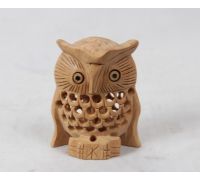 Wooden owl sculpture 2 inches undercut Owl showpiece
