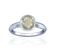 White Sapphire Ring Ceylon White sapphire silver Ring oval