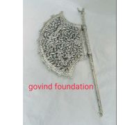 Sterling Silver Handfan  chandi ka pankha