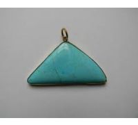 Turquoise pendant triangle shape turquoise locket firoja pendant