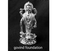 Silver Vishnu idol pure silver Vishnu statue 4 inches