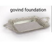Sterling Silver Tray Cut work pure Silver Serving Tray
