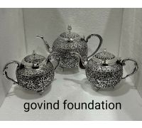 Sterling Silver Teaset Antique design Silver Tea set Royal look