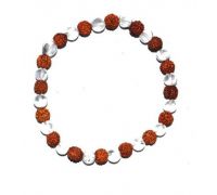Rudraksha sphatik bracelet crystal  quartz Rudraksha mix bracelet