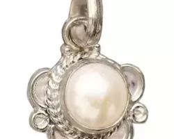pearl silver pendant