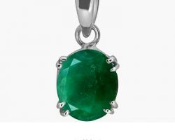 Emerald silver pendant panna pendant in silver