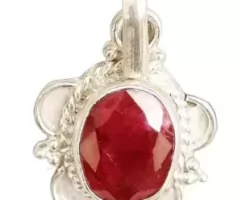 Coral Pendant In silver munga in silver pendant