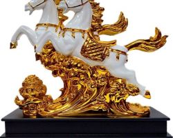 2 horse pair beautiful home decor