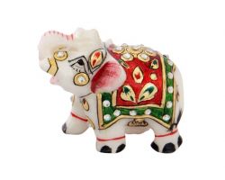 Marble elephant statue Marble painted elephant 4 inches