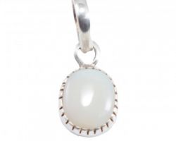 Opal stone pendant opal stone locket white opal silver pendant