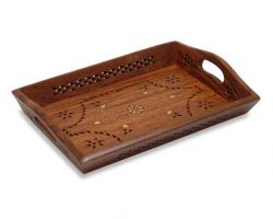 Wooden tray handcrafted wooden tray