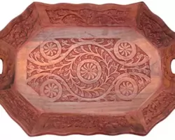 Wooden tray carving