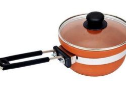 Clay frypan mitti ka frying pan with lid