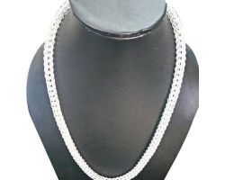 Silver chain pure silver neck chain broad 22gm chandi ki chain
