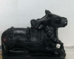 Marble Nandi  Statue Black marble stone statue 2.5 inches