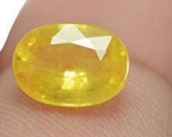 yellow Sapphire oval pukhraj stone 8.25 ct