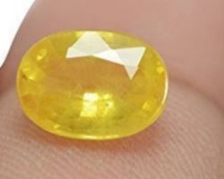 yellow Sapphire stone oval pukhraj stone 8.25 ct