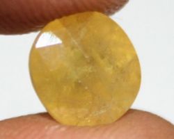 yellow Sapphire Stone  oval pukhraj 6.5 carrot