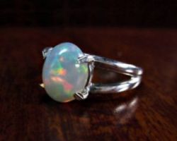 Fire opal Ring Natural Fire opal Silver Ring