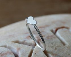 Pure silver Ring heart Shape Silver Ring