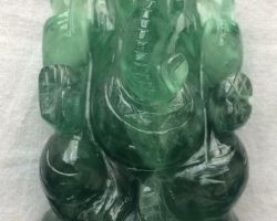 Green aventurine ganesh idol 3 inches