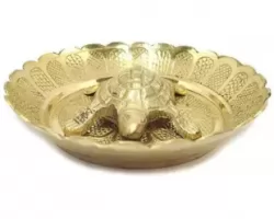 Tortoise with plate in brass kacchua