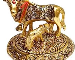 Gomata statue cow sculpture metal