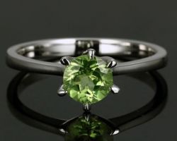 Peridot  silver ring peridot Stone silver ring