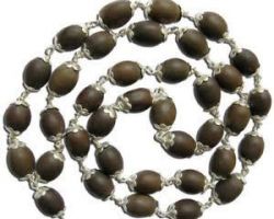 Kamalgatta mala with silver cap kamalgatta silver mala