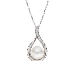 Pearl pendant Sea pearl Silver framing Pendant