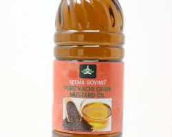 Mustard oil pure cold pressed kachi ghani unrefined mustard oil  1 liter brand seema govind