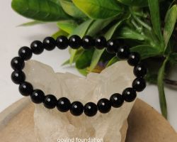 Black Hakik bracelet 8mm black agate bracelet black onyx