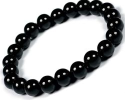 Black hakik bracelet 8mm black agate bracelet black onyx