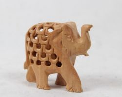 Elephant wooden sculpture Cutwork 3 inches