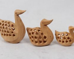 Duck pair wooden jali