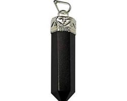 Black Tourmaline pencil pendant Tourmaline Pencil Locket