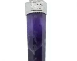 Amethyst Pencil pendant  Natural Amethyst Stone pencil pendant 2 inches