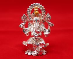 Silver Ganesha  idol Fine finish pure  chandi ke ganeshji 101gm