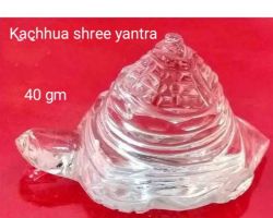 Sphatik shriyantra on tortoise  crystal shriyantra on tortoise kachhua shriyantra sphatik 2 inches 50 gm