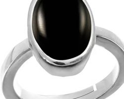 Black onyx ring silver