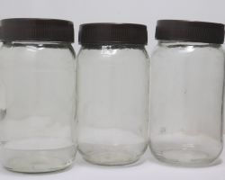 Glass jar bottles set of 3