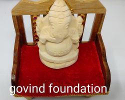 Shwetark ganesh  safed aak ganesh right side trunk safed akade ke ganesh shwetark ganpati