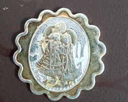 Pure silver Coin Radha  krishna Radha Krishna Silver Coin
