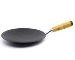 Roti tawa iron tawa lohe ka tawa with wooden handle