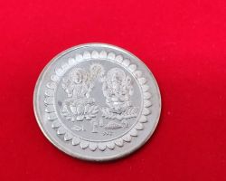 Laxmi Ganesha Silver coin laxmi ganesh  chandi ka sikka 10gm