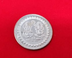 Laxmi Ganesha Silver Coin Chandi ka sikka silver coin laxmi ganesh  5gm