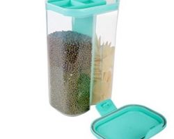2 Section Container ,Cereal Dispenser Storage Container Jar