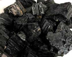 Black tourmaline cluster  natural  rough stone 250gm