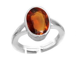 Gomed Ring in silver Hessonite garnet Silver Ring