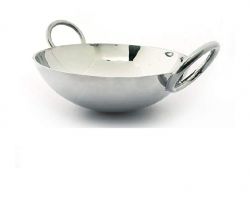 Steel kadahi heavy bottom stainless steel cauldron